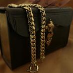 Robuust gouden gourmet schakelcollier (Ketting), Sieraden, Tassen en Uiterlijk, Kettingen, Ophalen of Verzenden, Gebruikt, Overige kleuren