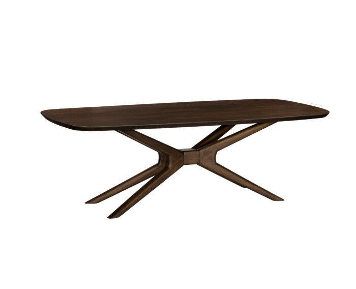 Eettafel Jax Deens ovaal mangohout 220x110 cm - Walnoot, Huis en Inrichting, Tafels | Eettafels, Nieuw, Ophalen of Verzenden