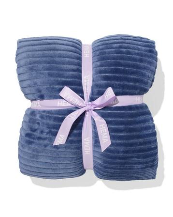 HEMA Plaid 130x150cm sherpa blauw beschikbaar voor biedingen