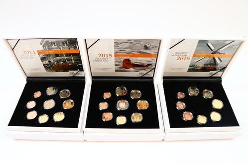 Nederland. Proof Set 2014/2016 (3 sets)  (Zonder, Postzegels en Munten, Munten | Europa | Euromunten