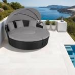 Wicker zonne-eiland Santorini - zwart, Verzenden, Nieuw