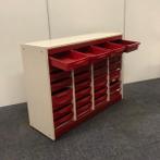Schoolkast op wielen met (28 bakjes), merk Marko, (hxbxd)