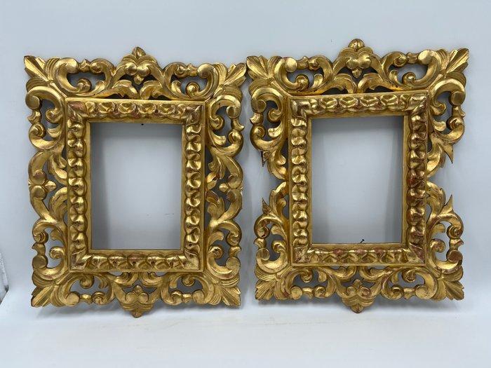 Lijst (2) - Hout - Paar barokke lijsten, Antiek en Kunst, Antiek | Overige Antiek