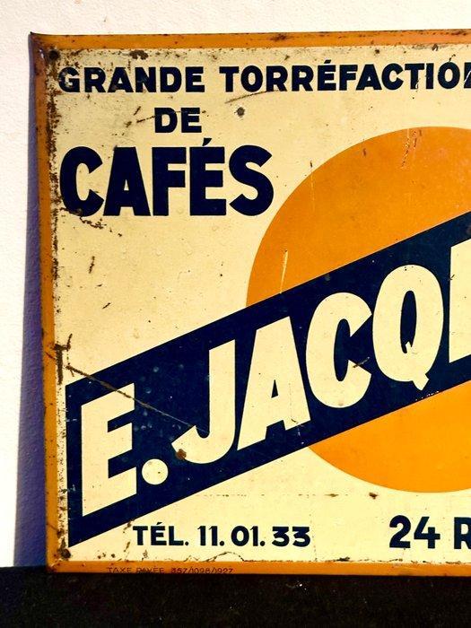 No reserve-Jaren 20 gelimiteerd blikken koffie reclame bord, Antiek en Kunst, Antiek | Wandborden en Tegels