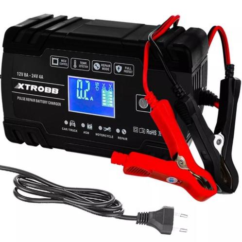 Xtrobb Acculader - Automatisch 12V/24V - Veilig en Effici..., Auto-onderdelen, Accu's en Toebehoren, Nieuw, Ophalen of Verzenden