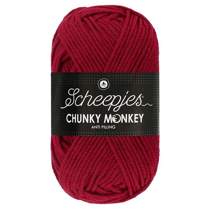 Scheepjes Chunky Monkey - 1123 garnet - Acryl Garen, Hobby en Vrije tijd, Breien en Haken, Ophalen of Verzenden