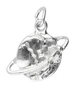 Zilveren De wereld rond met vliegtuig ketting hanger, Verzenden, Nieuw