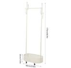 Witte Kapstok met Mand –Vrijstaand Met Wielen en Opbergruimt, Huis en Inrichting, Verzenden, Nieuw