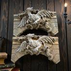 sculptuur, Mensole fregi a muro DRAGO - 25 cm - Zandsteen