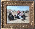 Europese school (XIX-XX) - Vissersvrouwen op strand, Antiek en Kunst