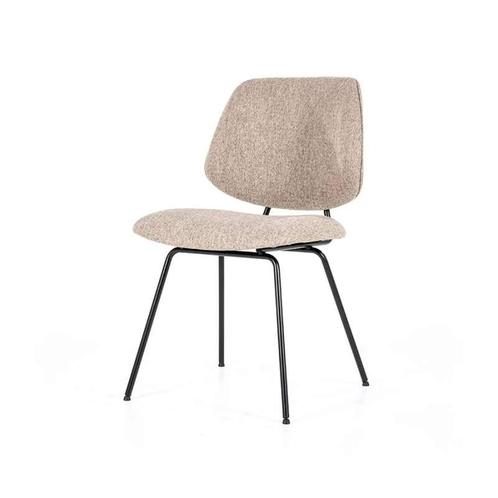 Eetkamerstoel Lynn - Beige Fletcher - 95569 - eetkamersto..., Huis en Inrichting, Stoelen, Nieuw, Stof