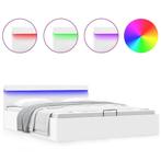 Bedframe Wit 160x200 LED & Opberg | Retourdeal | 35% Korting, Overige materialen, Wit, Ophalen of Verzenden, 200 cm