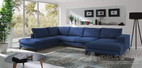 U-Bankstel Stroe - loungebanken - Blauw, Huis en Inrichting, Banken | Sofa's en Chaises Longues, Nieuw, Stof