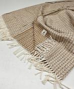 PLAID exclusief Arredo cammello en wit in katoen - 200x150cm, Antiek en Kunst