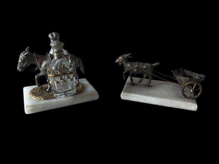 Vitrinekast (2) - Marmer, Zilver, Metaal, Brons - 19e-eeuwse, Antiek en Kunst, Antiek | Overige Antiek