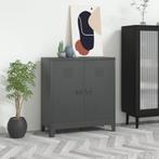 Archiefkast industrieel 90x40x100 cm staal antracietkleurig
