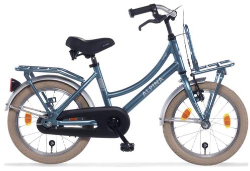 Alpina Cargo meisjesfiets met voordrager 18 Steel Blue Matt, Fietsen en Brommers, Fietsen | Kinderfietsjes, Nieuw, Verzenden