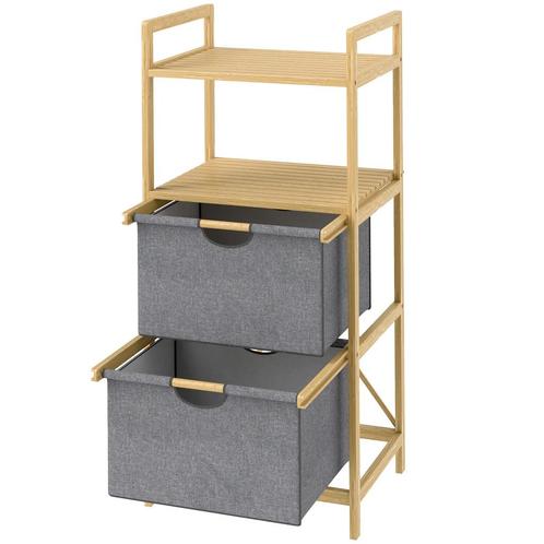 TRUUSK Bamboe Wasmand 35,4 L - 2 Stoffen Wasmanden - Open Pl, Huis en Inrichting, Badkamer | Badkamermeubels, Nieuw, Verzenden