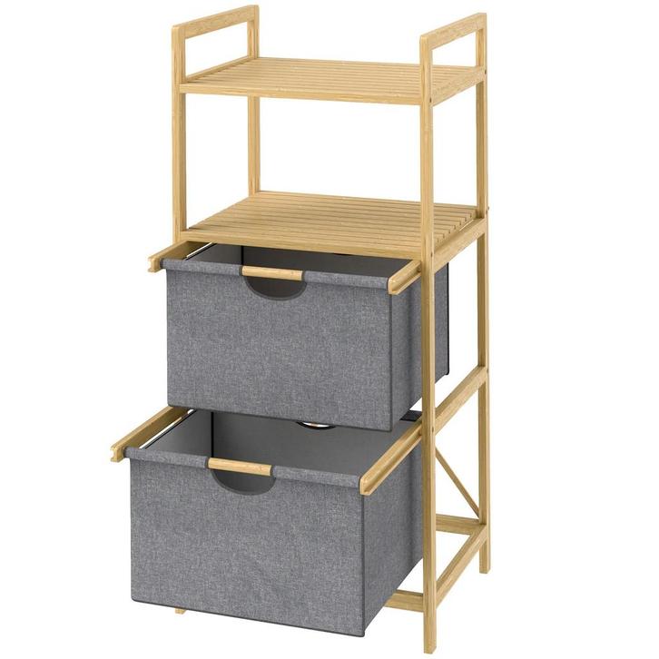 TRUUSK Bamboe Wasmand 35,4 L - 2 Stoffen Wasmanden - Open Pl, Huis en Inrichting, Badkamer | Badkamermeubels, Nieuw, Verzenden