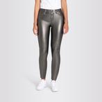 MAC • zilvergrijze coated Slim broek • 34, Kleding | Dames, Broeken en Pantalons, Nieuw, MAC, Grijs, Maat 34 (XS) of kleiner