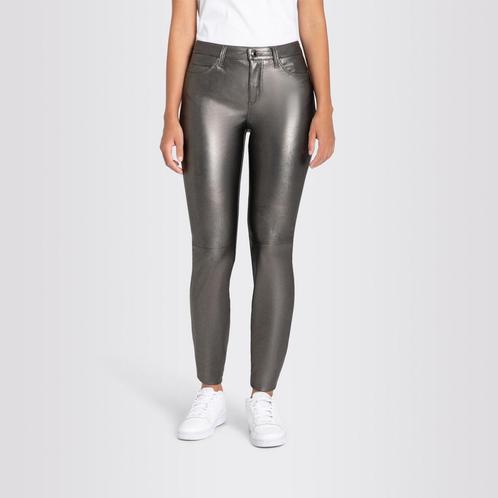 MAC • zilvergrijze coated Slim broek • 34, Kleding | Dames, Broeken en Pantalons, Grijs, Nieuw, Maat 34 (XS) of kleiner, Verzenden