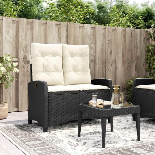 Tuinbank verstelbaar zwart | Retourdeal | 42% Korting!, Tuin en Terras, Tuinbanken, Nieuw, Rotan, Ophalen of Verzenden