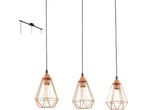 EGLO Tarbes Hanglamp - E27 - 79 cm - Zwart/Koper, Verzenden, Zo goed als nieuw