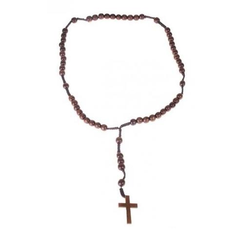 Carnaval verkleed sieraden - Rozenkrans ketting van hout v.., Hobby en Vrije tijd, Feestartikelen, Verzenden