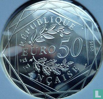 Frankrijk 50 euro 2016 the Little Prince and the rose, Postzegels en Munten, Munten | Europa | Euromunten, Losse munt, Goud, Zilver