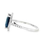 Ring Platina - 5.03ct. tw. Saffier - Diamant, Sieraden, Tassen en Uiterlijk, Ringen, Nieuw