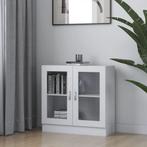 vidaXL Vitrinekast 82,5x30,5x80 cm bewerkt hout wit, Huis en Inrichting, Verzenden, Nieuw, 50 tot 100 cm, Minder dan 100 cm