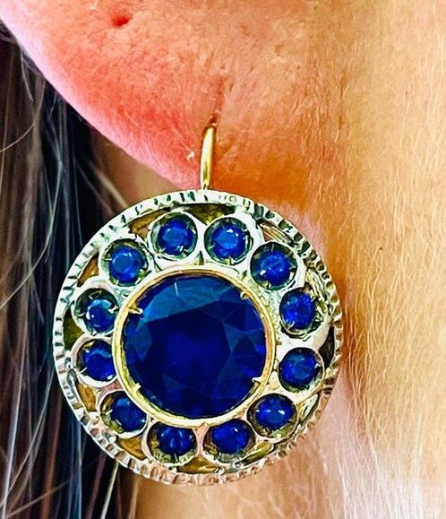 Zonder Minimumprijs - Oorbellen - 9 kt. Geel goud, Zilver, Sieraden, Tassen en Uiterlijk, Oorbellen