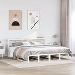 vidaXL Bedframe zonder matras massief grenenhout wit 180x200, Huis en Inrichting, Slaapkamer | Bedden, Eenpersoons, Verzenden
