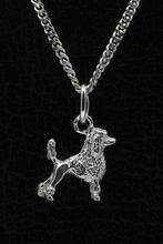 Zilveren Koningspoedel met staart ketting hanger - klein, Verzenden, Nieuw