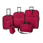 vidaXL Reisbagage set rood 5-delig, Sieraden, Tassen en Uiterlijk, Koffers, Verzenden, Nieuw