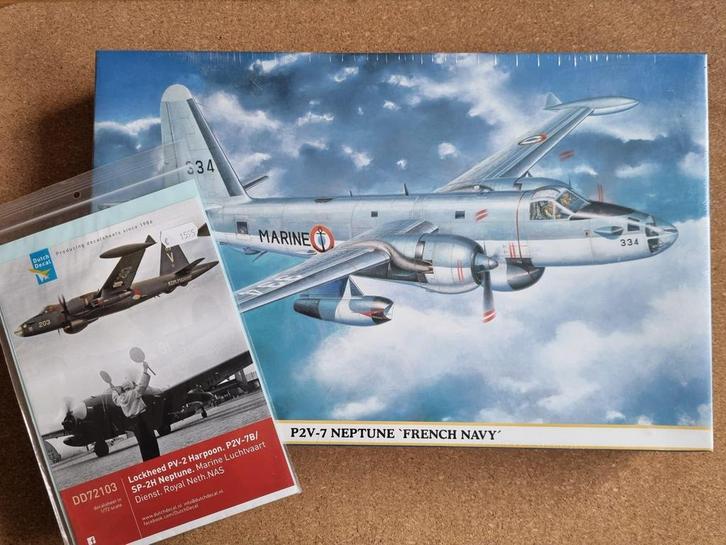 Hasegawa 00070 P2V-7 Neptune 1:72 SEALED + Dutch Decal sheet, Hobby en Vrije tijd, Modelbouw | Vliegtuigen en Helikopters, Hasegawa