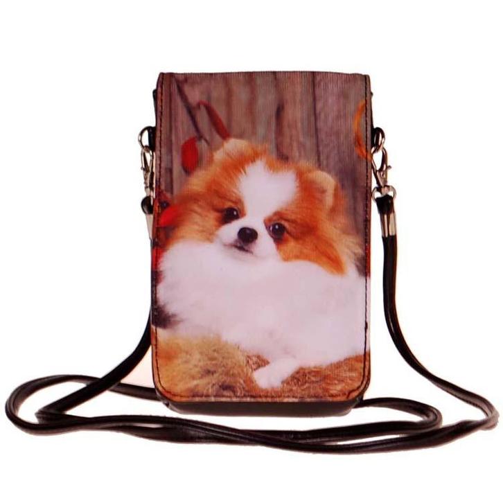 Telefoontasje Dwergkeeshond NIEUW, Sieraden, Tassen en Uiterlijk, Tassen | Schoudertassen, Nieuw, Ophalen of Verzenden