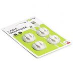 Kabelhouder | Goobay | 3 sleuven (4 stuks, Ø 5.4 mm, Wit), Verzenden, Nieuw