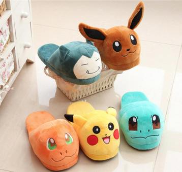 Kids Pokémon Pantoffels (Pikachu, Eevee, Charmander, Snorlax beschikbaar voor biedingen