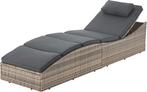 2dekans | Juskys Ligbed / Zonnebed Lamia - Lichtgrijs -, Tuin en Terras, Tuinsets en Loungesets, Ophalen of Verzenden, Zo goed als nieuw