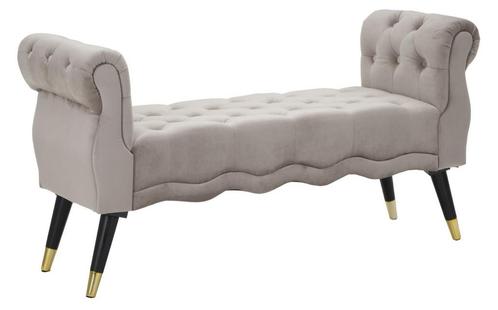 BANKJE PARIJS GRIGIA/GOUD CM 120X40X60, Huis en Inrichting, Banken | Bankstellen, Ophalen of Verzenden