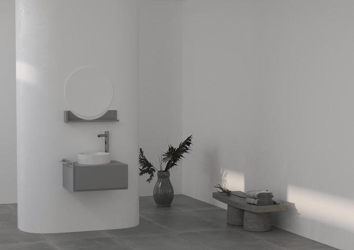 TINY GRIJS | Badkamermeubelset 62 cm, Huis en Inrichting, Badkamer | Badkamermeubels, 25 tot 50 cm, Nieuw, Wastafelkast, Minder dan 100 cm