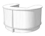 Toonbank rond wit 110 cm hoog
