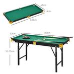 SPORTNOW Opvouwbare Biljarttafel 4,6ft 140 X 60 X 55-75 Cm T, Verzenden, Nieuw