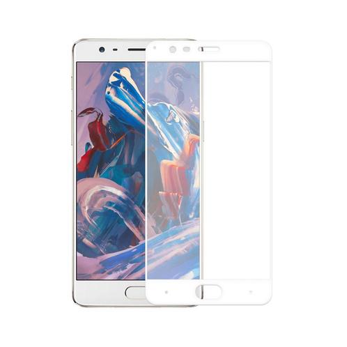 OnePlus 3T screenprotector gehard glas Edge to Edge - Wit, Telecommunicatie, Mobiele telefoons | Toebehoren en Onderdelen, Bescherming