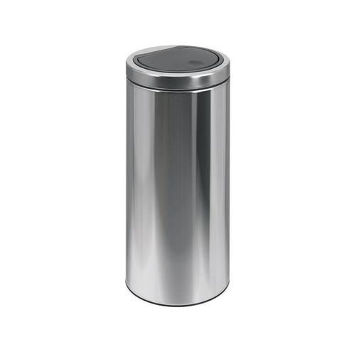 Brabantia Flattop bin 30 ltr - chroom, Huis en Inrichting, Woonaccessoires | Prullenbakken, Nieuw, Verzenden