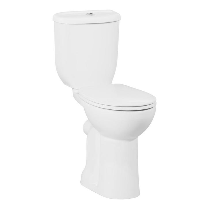Duoblok Toiletpot Staand Verhoogd +5.5 cm Wit Compleet (AO), Doe-het-zelf en Verbouw, Sanitair, Overige typen, Nieuw, Ophalen of Verzenden