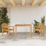 vidaXL 3-delige Tuinset massief teakhout, 2 zitplaatsen, Verzenden, Nieuw, Tuinset