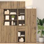vidaXL Highboard Artisan Eiken 40 x 42,5 x 185 cm Bewerkt, Huis en Inrichting, Minder dan 50 cm, Verzenden, Nieuw, Minder dan 100 cm