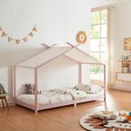Kinderbed Brome huisbed 90x200 cm roze [en.casa], Kinderen en Baby's, Kinderkamer | Bedden, Verzenden, Nieuw